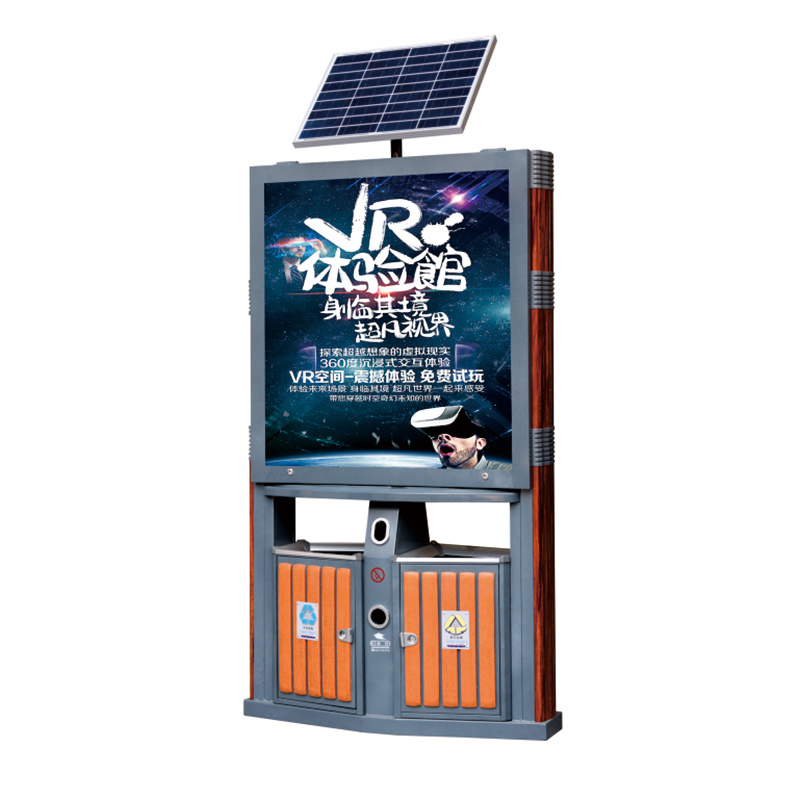 Advertising style trash can